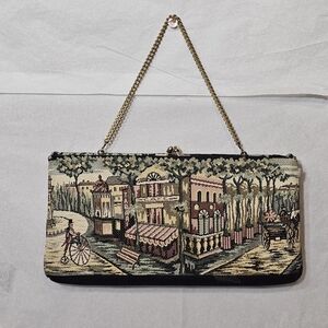 Gorgeous Vintage Tapestry Clutch- EUC